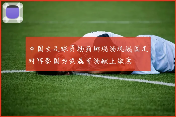 中国女足球员杨莉娜现场观战国足对阵泰国为武磊百场献上敬意